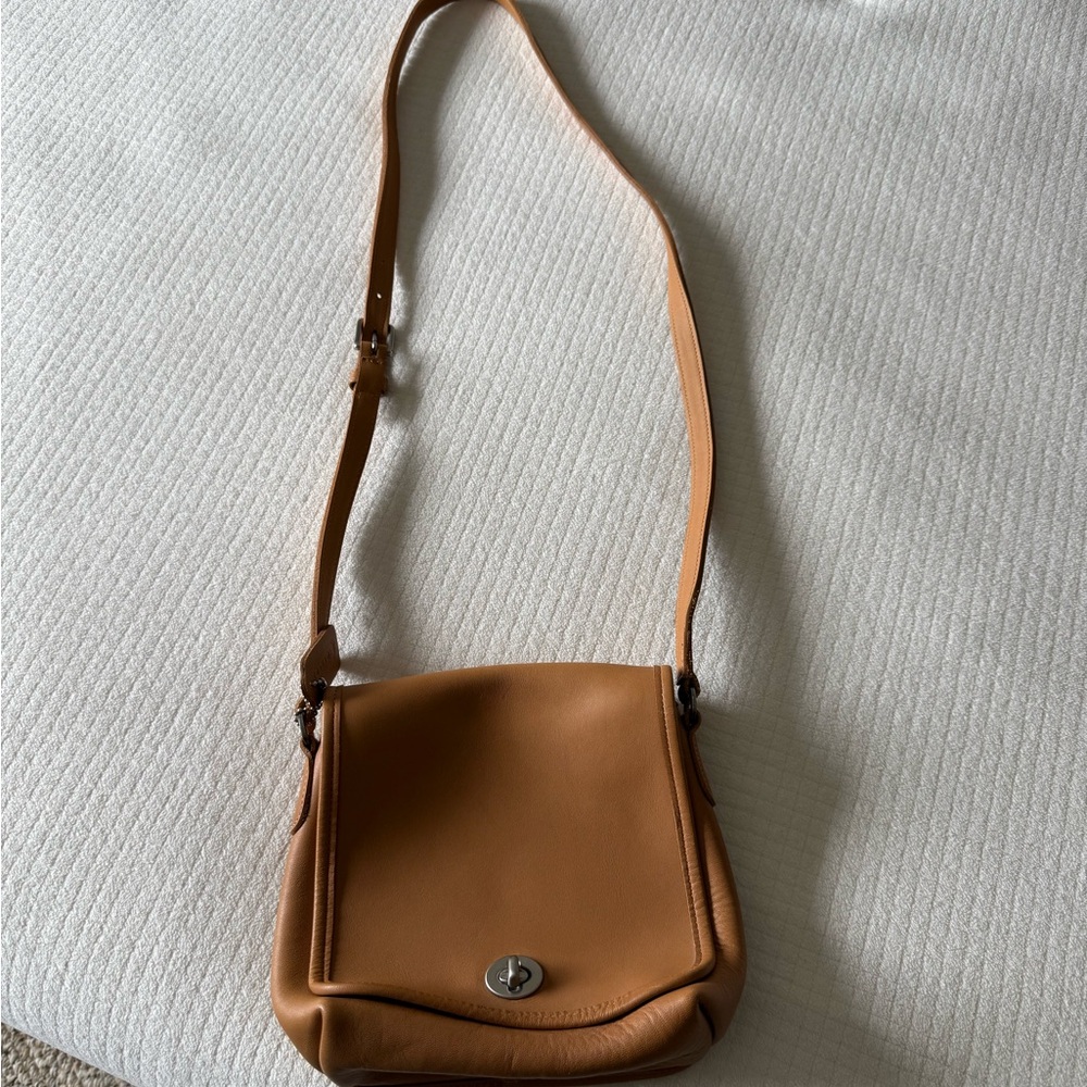Tan Leather Crossbody Bag